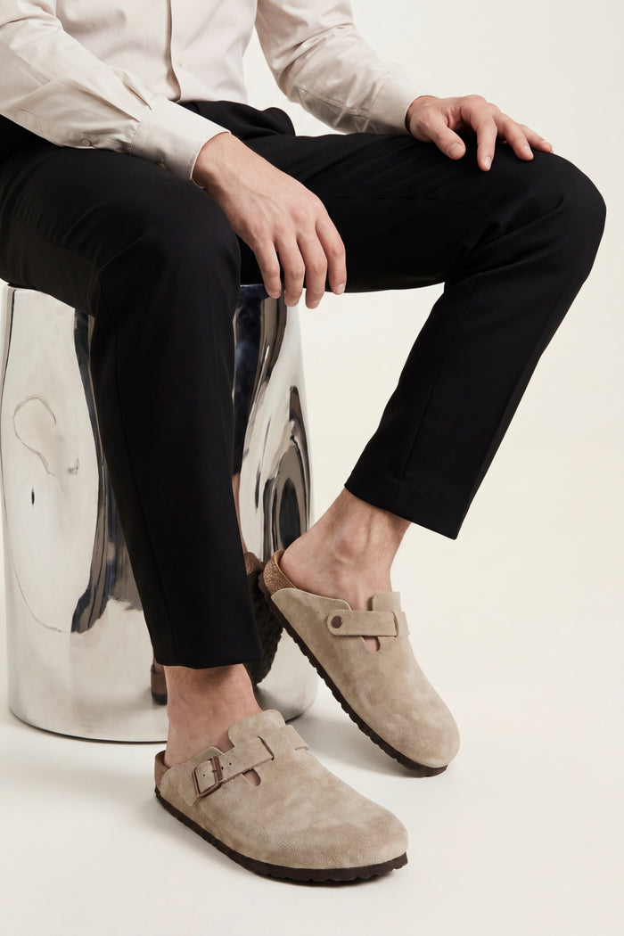Marcello Suede Clog Oatmeal