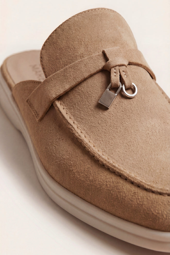 Maretti Buckle Mule Beige