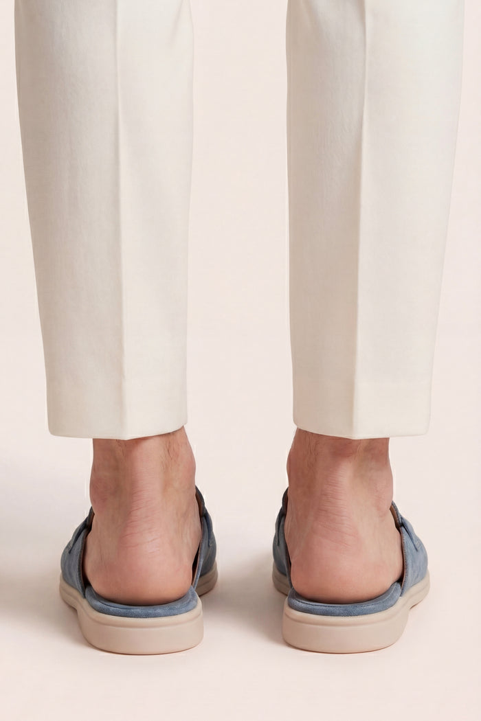 Maretti Buckle Mule Blue
