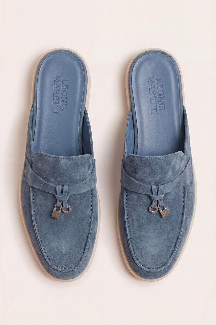 Maretti Buckle Mule Blue