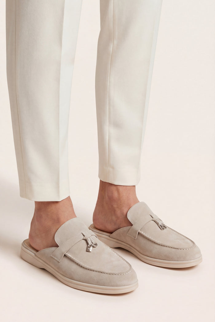 Maretti Buckle Mule Light Beige