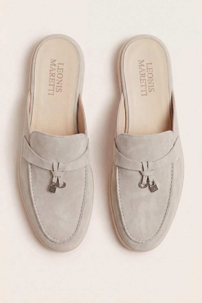 Maretti Buckle Mule Light Beige