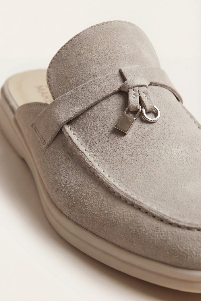 Maretti Buckle Mule Light Beige