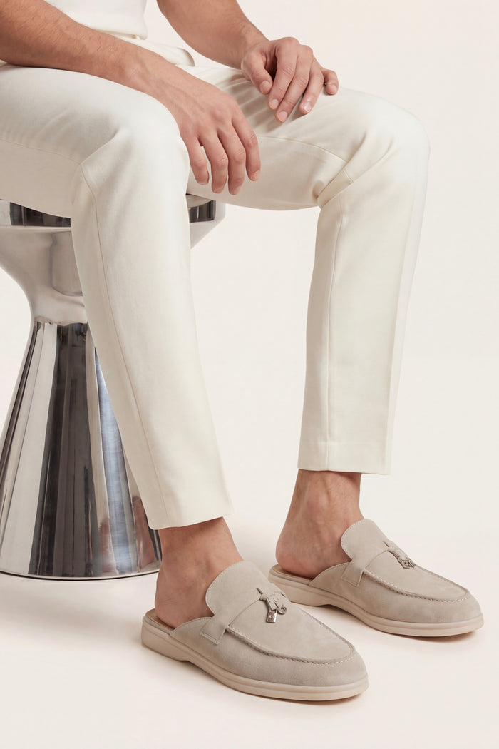 Maretti Buckle Mule Light Beige