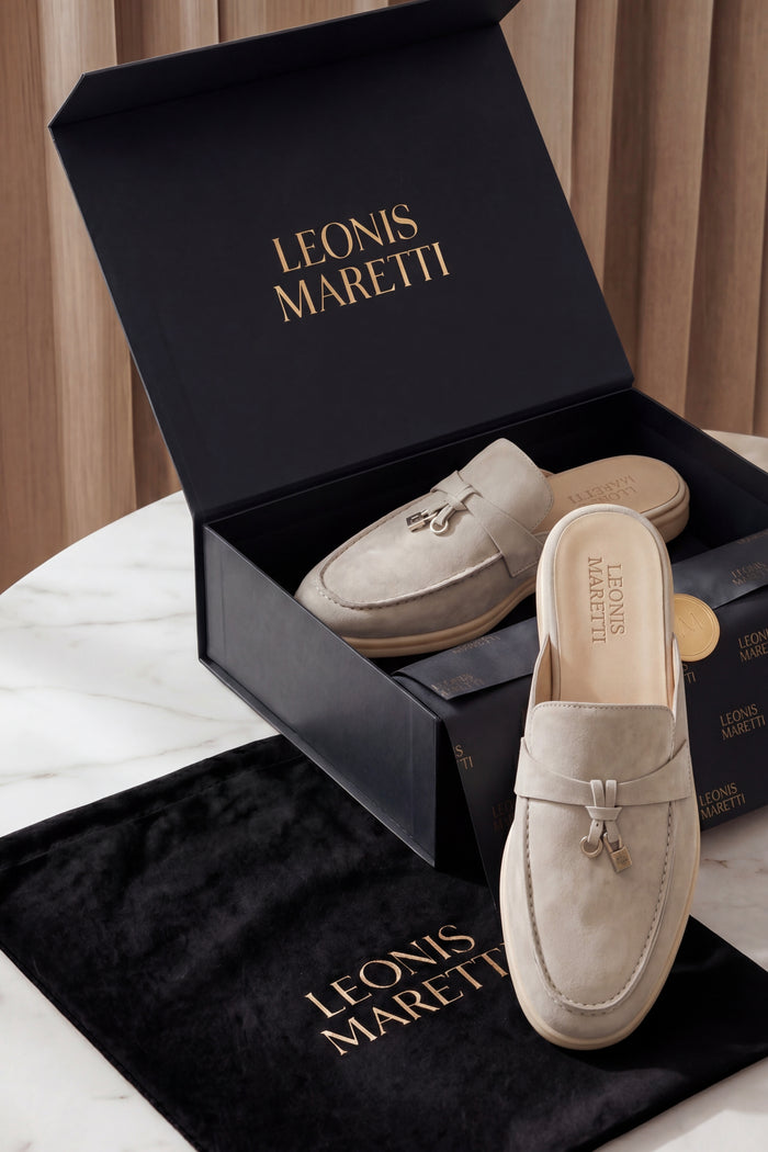 Maretti Buckle Mule Light Beige