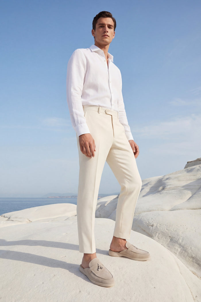 Maretti Buckle Mule Light Beige