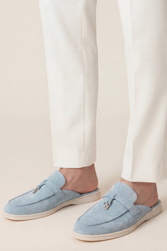 Maretti Buckle Mule Light Blue