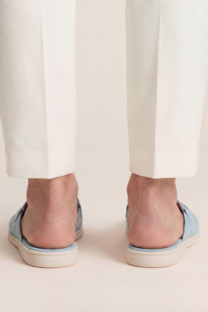Maretti Buckle Mule Light Blue