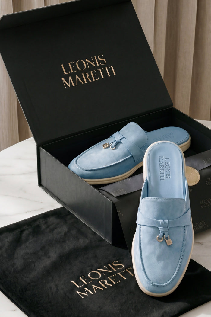 Maretti Buckle Mule Light Blue