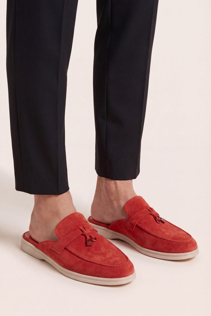 Maretti Buckle Mule Red