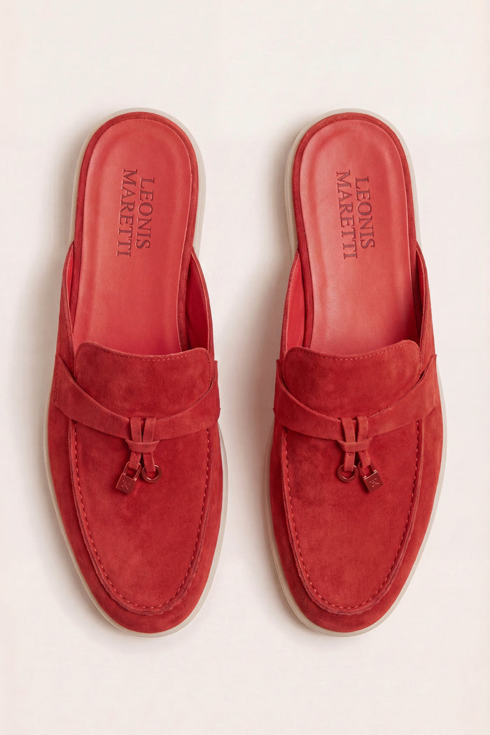 Maretti Buckle Mule Red