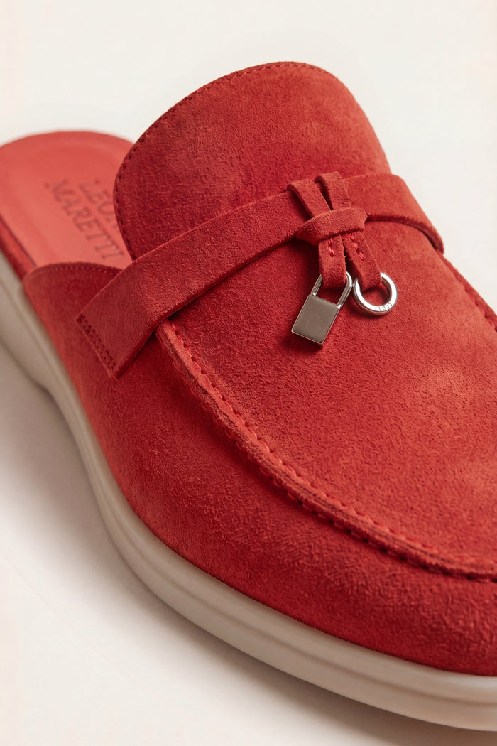 Maretti Buckle Mule Red