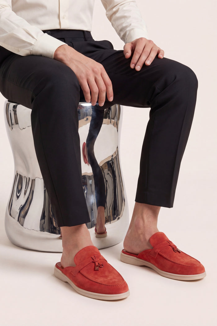 Maretti Buckle Mule Red