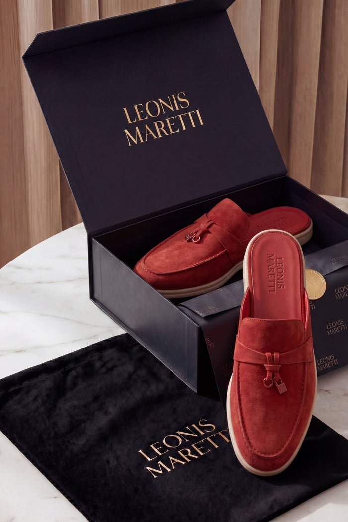 Maretti Buckle Mule Red
