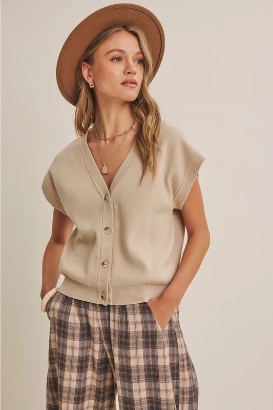 Margot Cotton Knit Vest