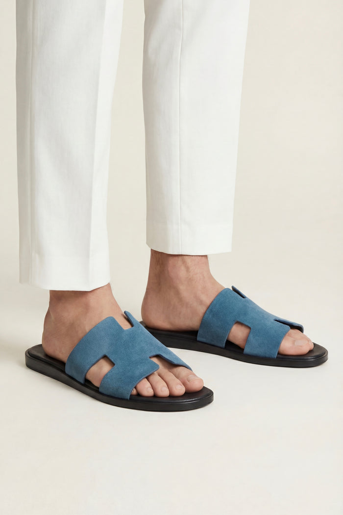 Matera Suede Sandal Blue