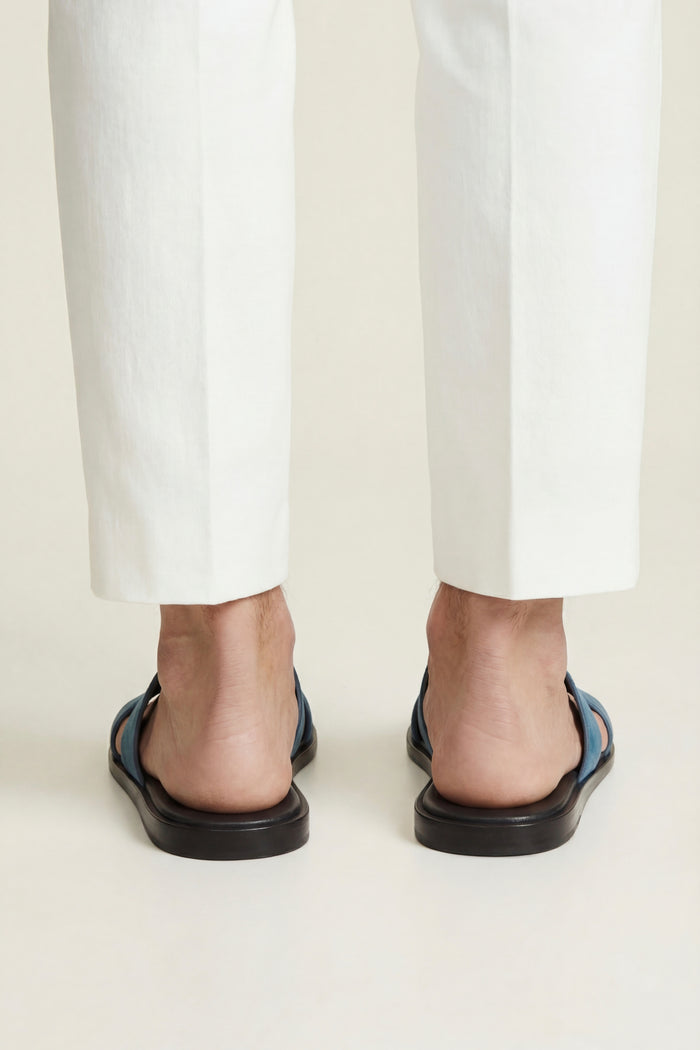 Matera Suede Sandal Blue