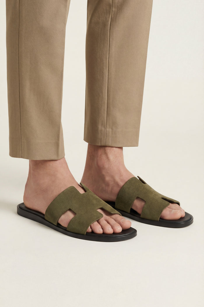 Matera Suede Sandal Olive