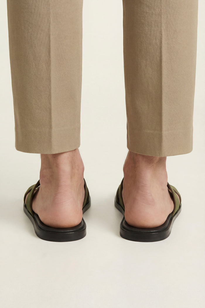 Matera Suede Sandal Olive