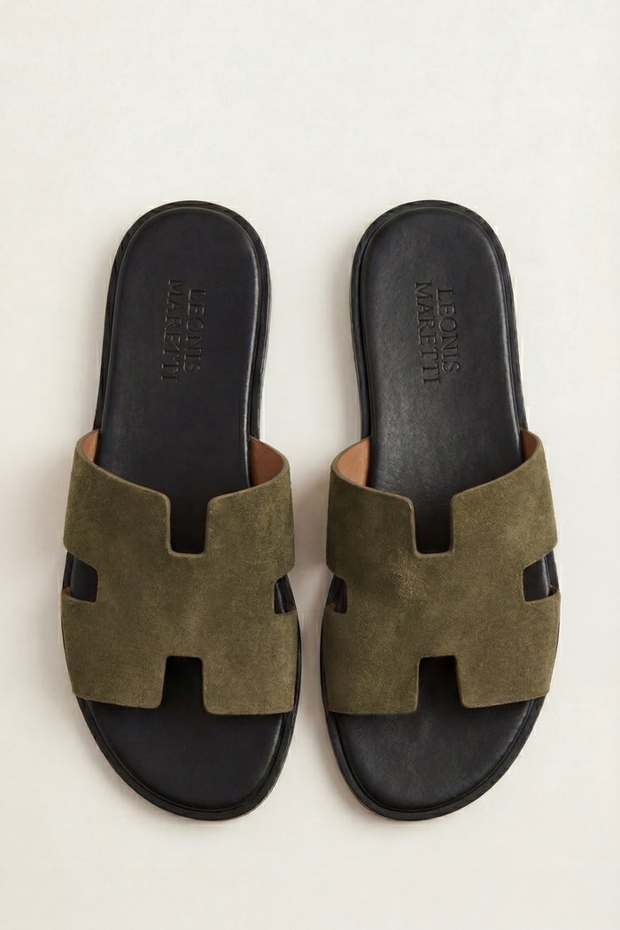 Matera Suede Sandal Olive