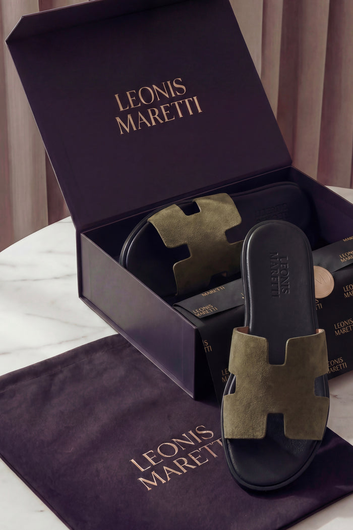 Matera Suede Sandal Olive