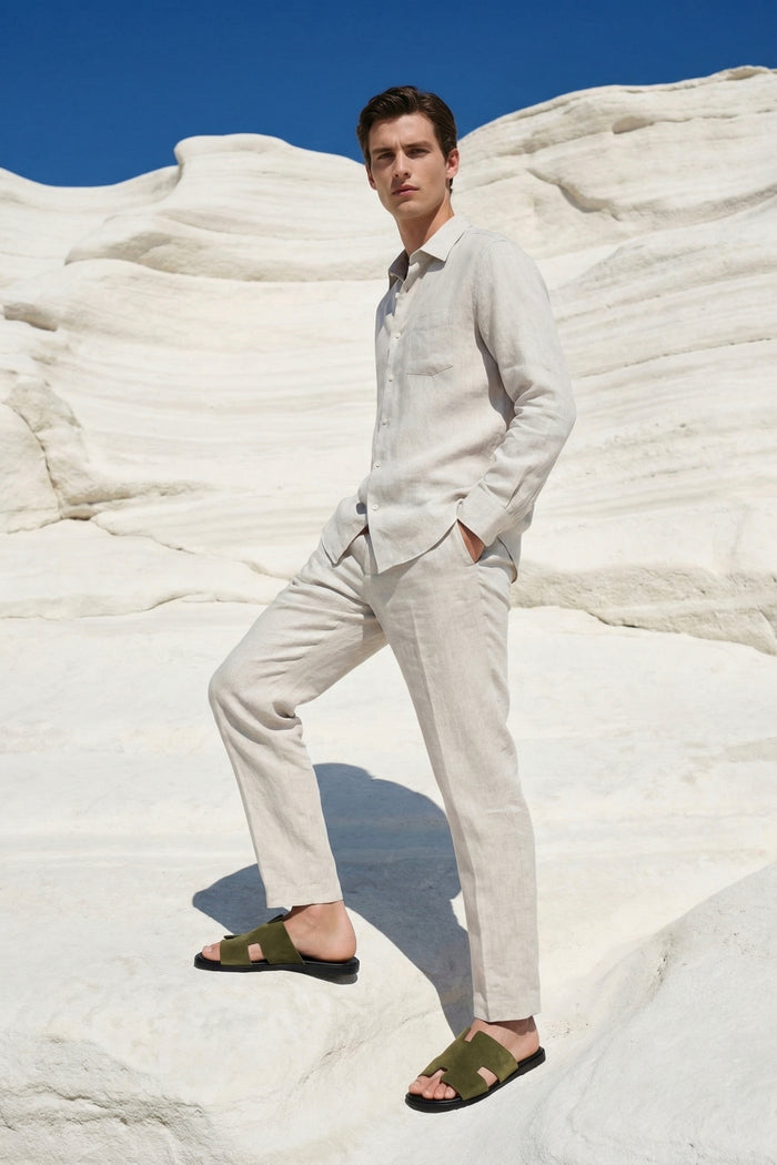 Matera Suede Sandal Olive