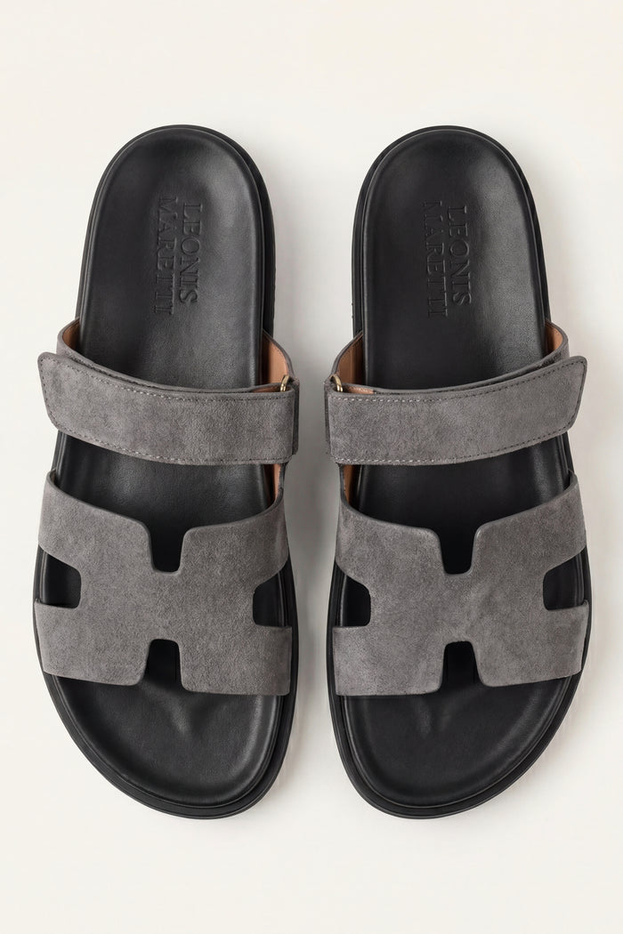 Matera Suede Strap Sandal Grey