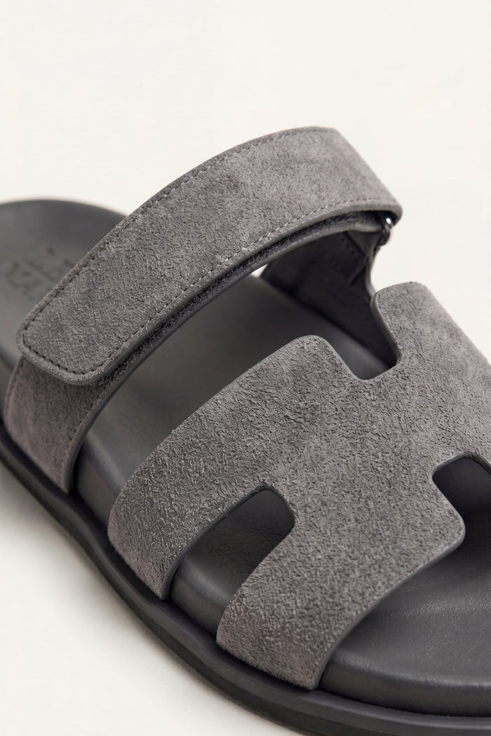 Matera Suede Strap Sandal Grey