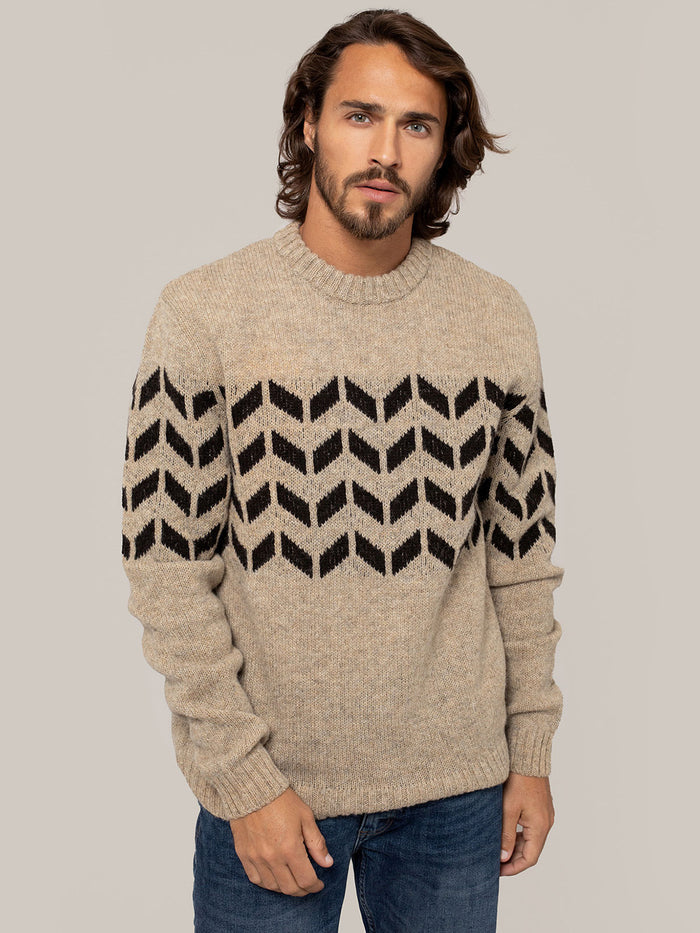 Men's Shetland Chevron Jumper