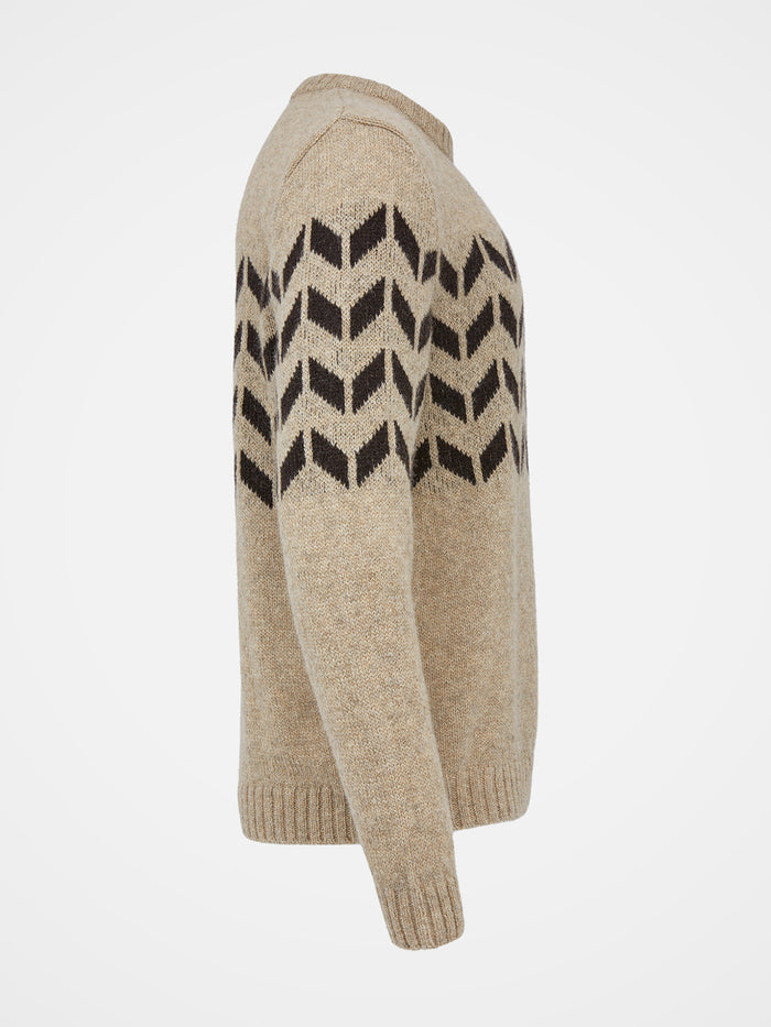 Men's Shetland Chevron Jumper