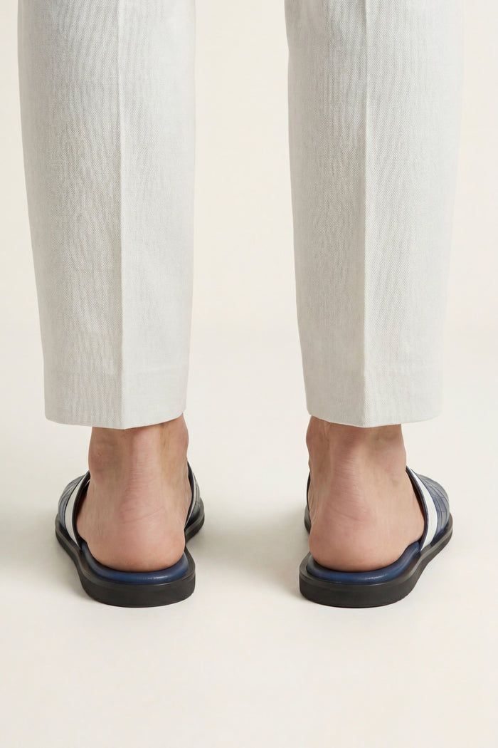 Milano Crocodile Sandal Navy