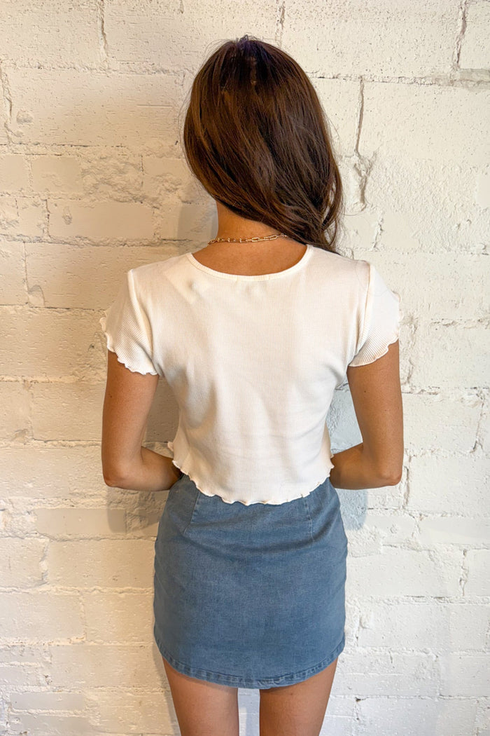 Mini Waffle Short Sleeve Top, Basic Top, Basic Tee, Tops, Adeline Boutique, Dallas Boutique, Short Sleeve Top