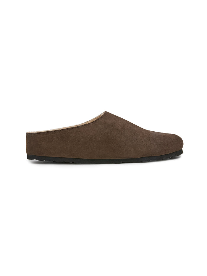 Minimal Sheepskin Lined Slipper Clogs