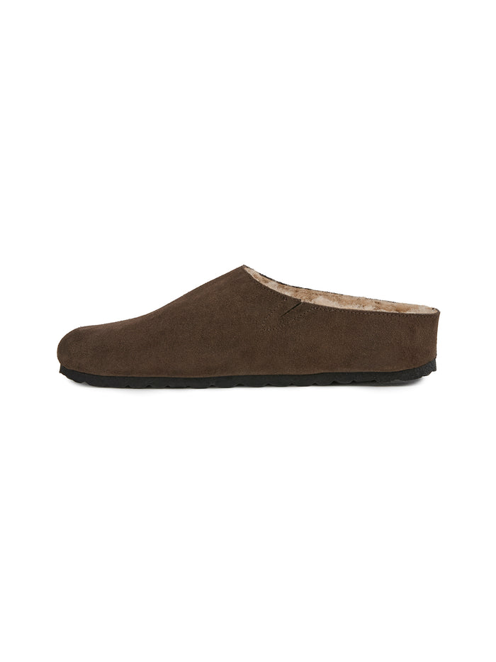 Minimal Sheepskin Lined Slipper Clogs