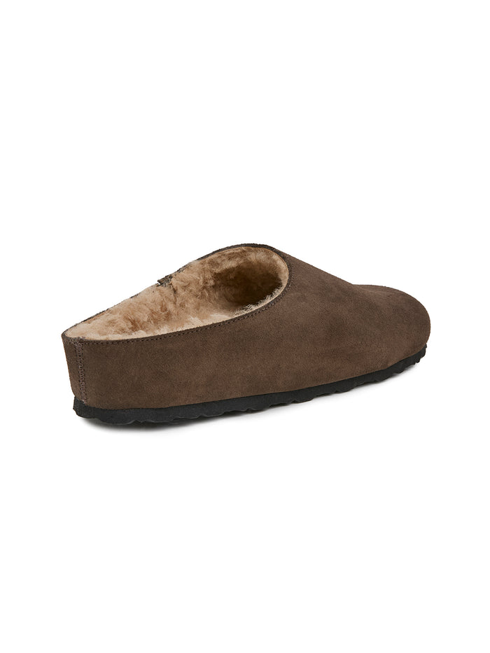 Minimal Sheepskin Lined Slipper Clogs