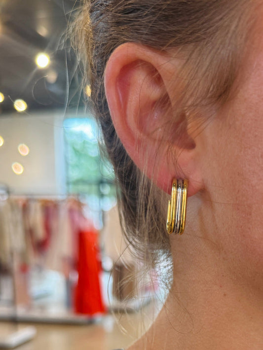 Mixed MIXED METAL HOOPS