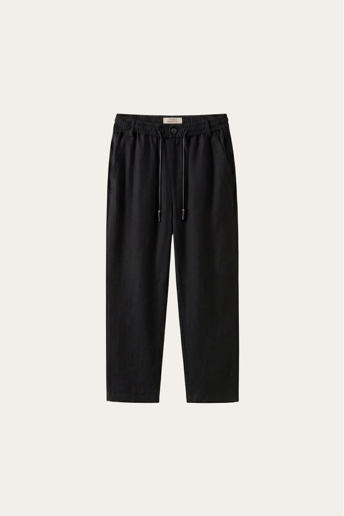 Monteria Stretch Linen Trouser Black