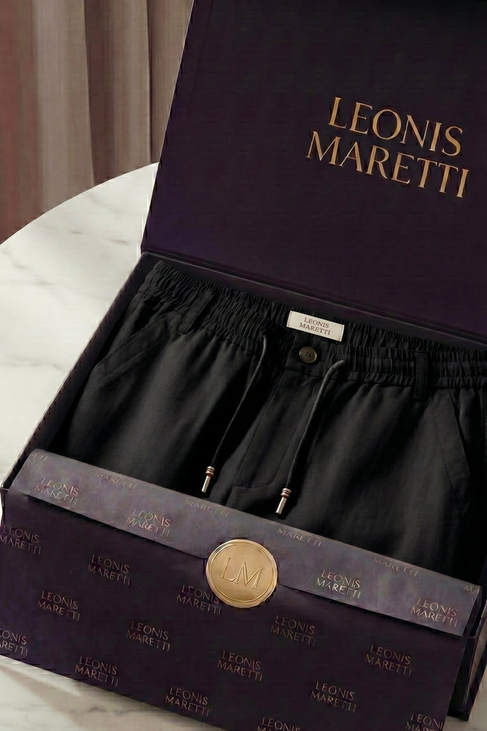 Monteria Stretch Linen Trouser Black