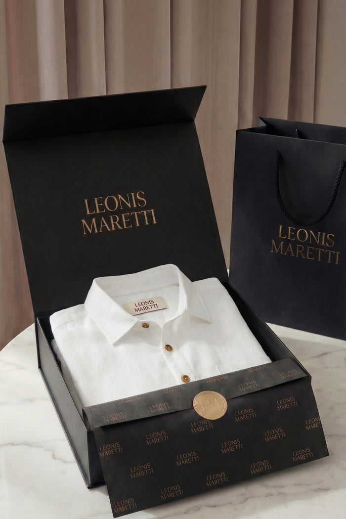 Monza Linen Polo Shirt White
