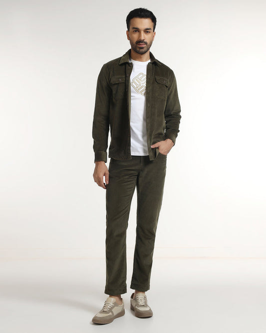 Moss Corduroy Solid Shirt - Kaka