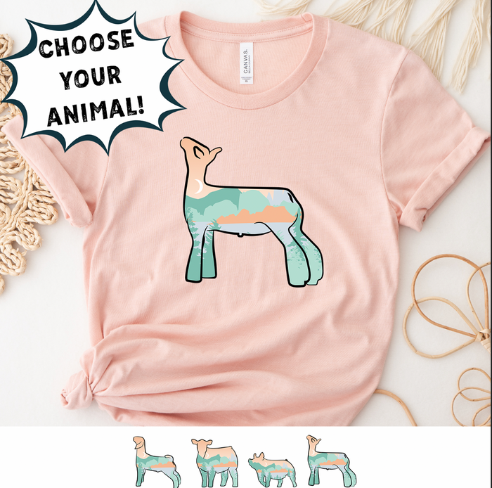 MOUNTAIN ANIMALS - CHOOSE YOUR ANIMAL - Bella Canvas T-Shirt
