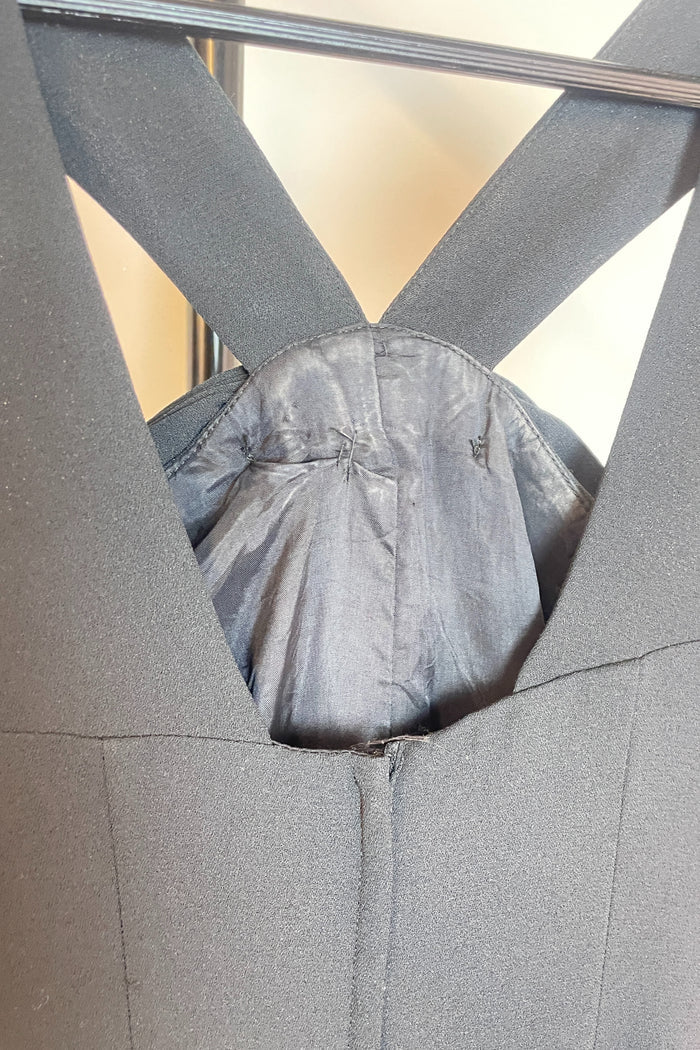 Mr K. Black Bow Detail Diamente Midi Dress image 2