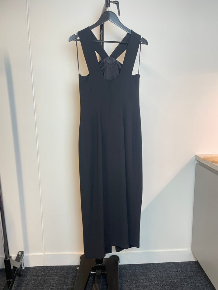Mr K. Black Bow Detail Diamente Midi Dress image 3