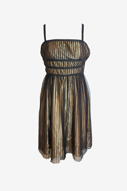 Mr K Black Pleated Tulle Mini Dress image 0