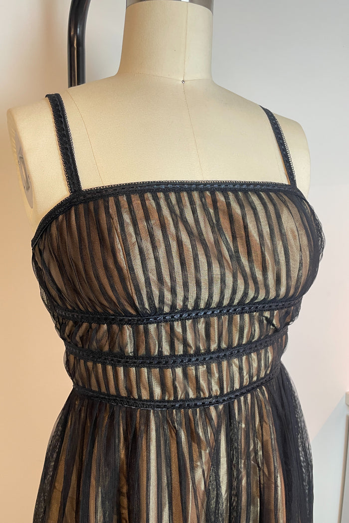 Mr K Black Pleated Tulle Mini Dress image 2
