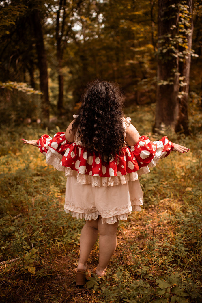Mushroom Romper (Sleeves/Capes)