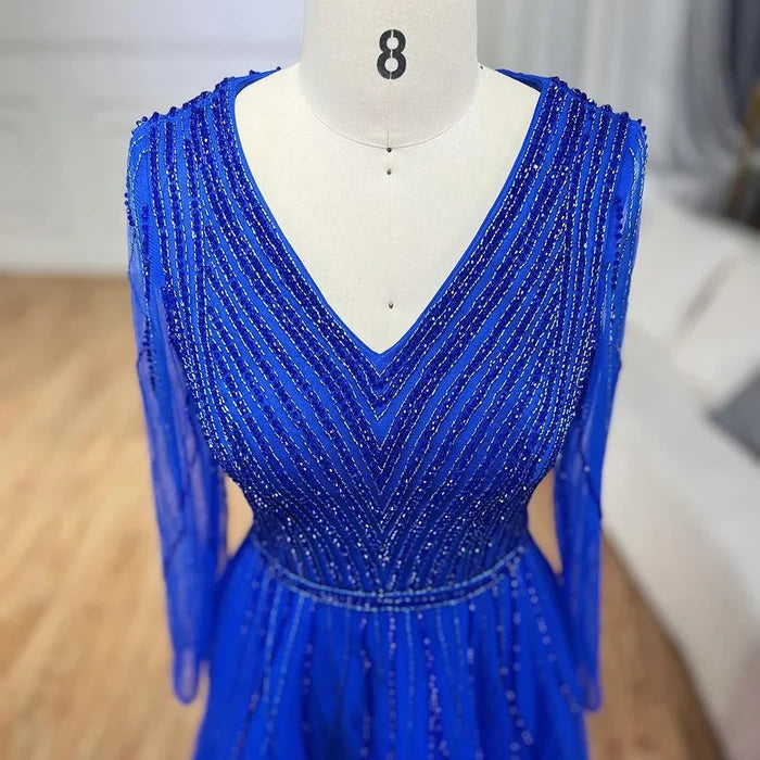 Muslim Luxury Turquoise A-Line Evening Dress LA72228 - SERENE HILL