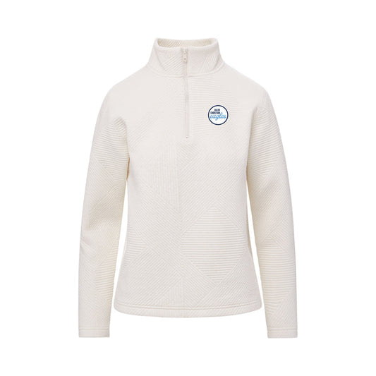 MV Sport Zig Zag Quilted 1/4 Zip - Oatmeal
