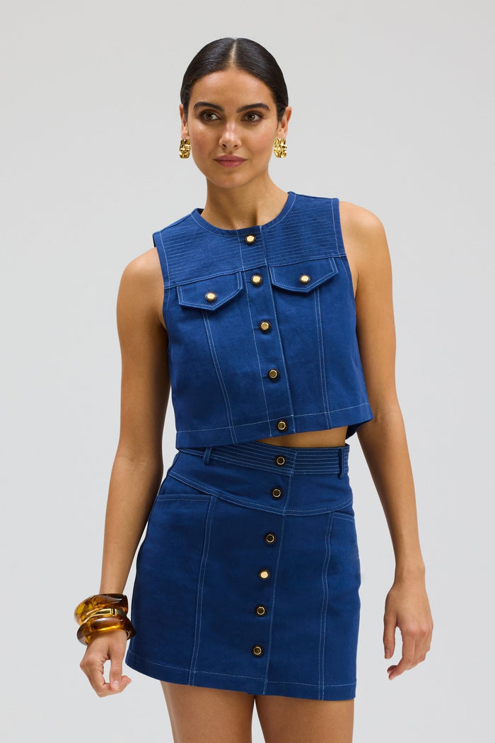 NAVY ANDIE VEST - Amor Lafayette