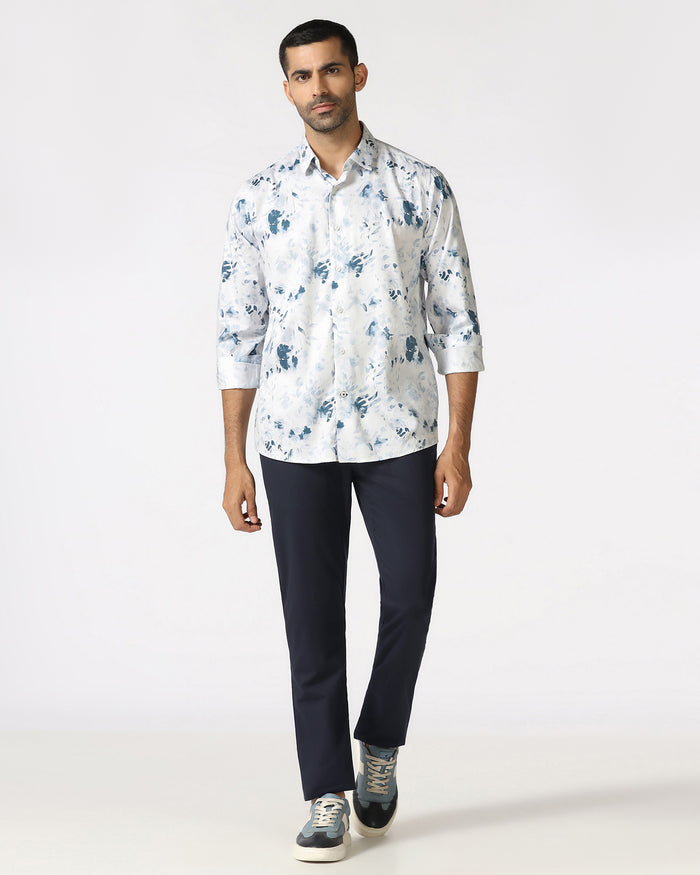 Navy Solid Khakis - Elba